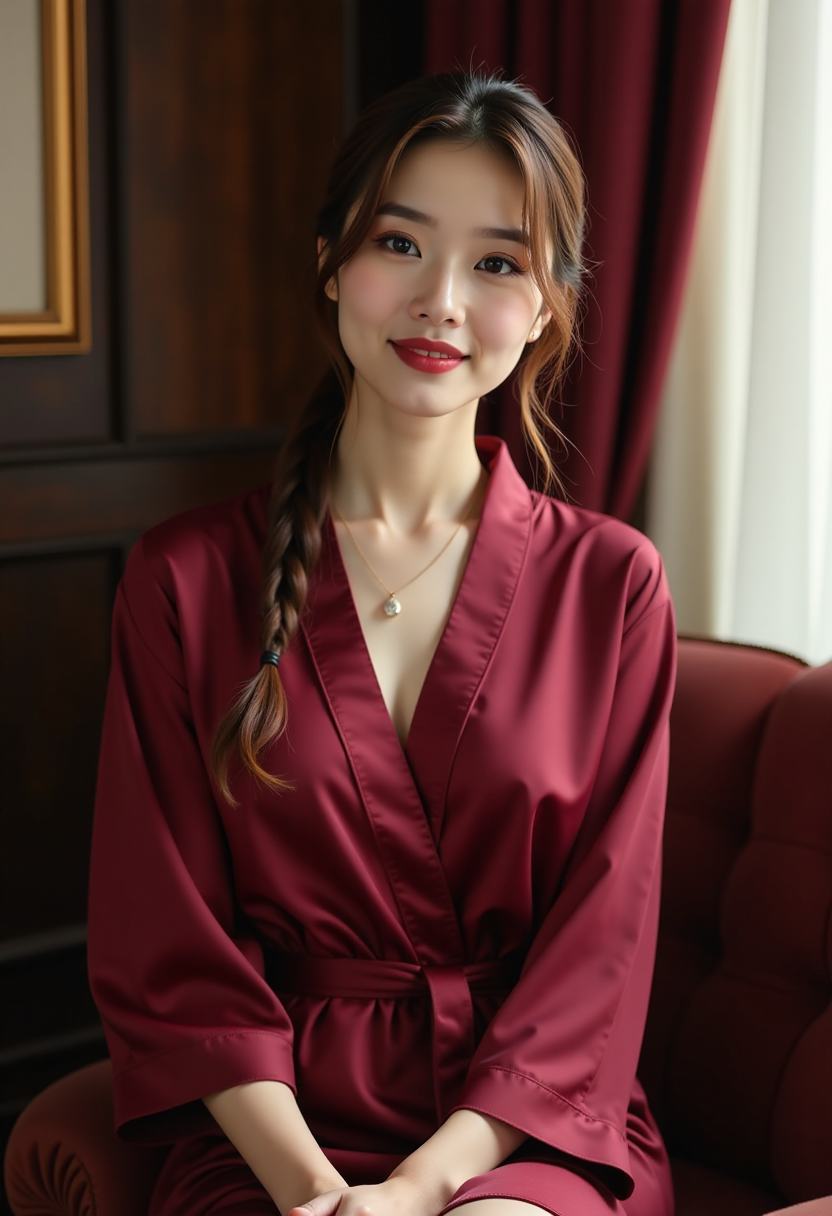 宛廷与母亲对视